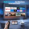 FUDONI P3 Bluetooth Projector and S1 Netflix Projector, Outdoor Movie Projector with WiFi and Bluetooth Native 1080P 4K Supported view 4