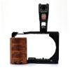 ZVE10 Cage Kit Compatible for Sony AlphaZV-E10 Camera Full Cage with Wooden Side Handgrip Tophandle Cold Shoe Mounts Multile 1/4 3/8 Threaded Hole Aluminum Camera Rig Photography Extension Accessories view 1