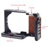 ZVE10 Cage Kit Compatible for Sony AlphaZV-E10 Camera Full Cage with Wooden Side Handgrip Tophandle Cold Shoe Mounts Multile 1/4 3/8 Threaded Hole Aluminum Camera Rig Photography Extension Accessories view 4
