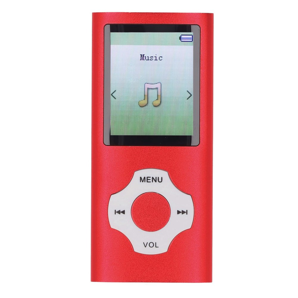 64GB Music Player, MP3 MP4 Music Player, Voice Recorder MP3 Player Music Player with Speaker HiFi MP3 Player for Learning, Outdoor Activities, Gym Workouts (Red)