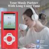 64GB Music Player, MP3 MP4 Music Player, Voice Recorder MP3 Player Music Player with Speaker HiFi MP3 Player for Learning, Outdoor Activities, Gym Workouts (Red) view 3