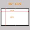 GJPXFR Wall Projector ScreenPortable Anti Crease Indoor Projection ScreenWashable Movie Screen for Room WallEasy to Install(16:9,50in) view 2