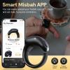 Watreketal Smart Tasbih Zikr Rings, 5 Size(16/18/20/22/24mm) Interchangeable Tasbih Counter Rings,APP Support Digital Counter Prayer Reminder Rings, Waterproof 4 Digit Finger Counter for Muslims view 3