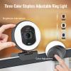 Angetube 4K Webcam with Light for PC: UHD 4K, TOF Auto Focus, Dual AI Noise-Cancelling Mics, 1080p@60FPS, USB Streaming Webcam w/Privacy Cover for Laptop/Mac/Desktop/PC Work w/Zoom/Teams/Google Meet view 3