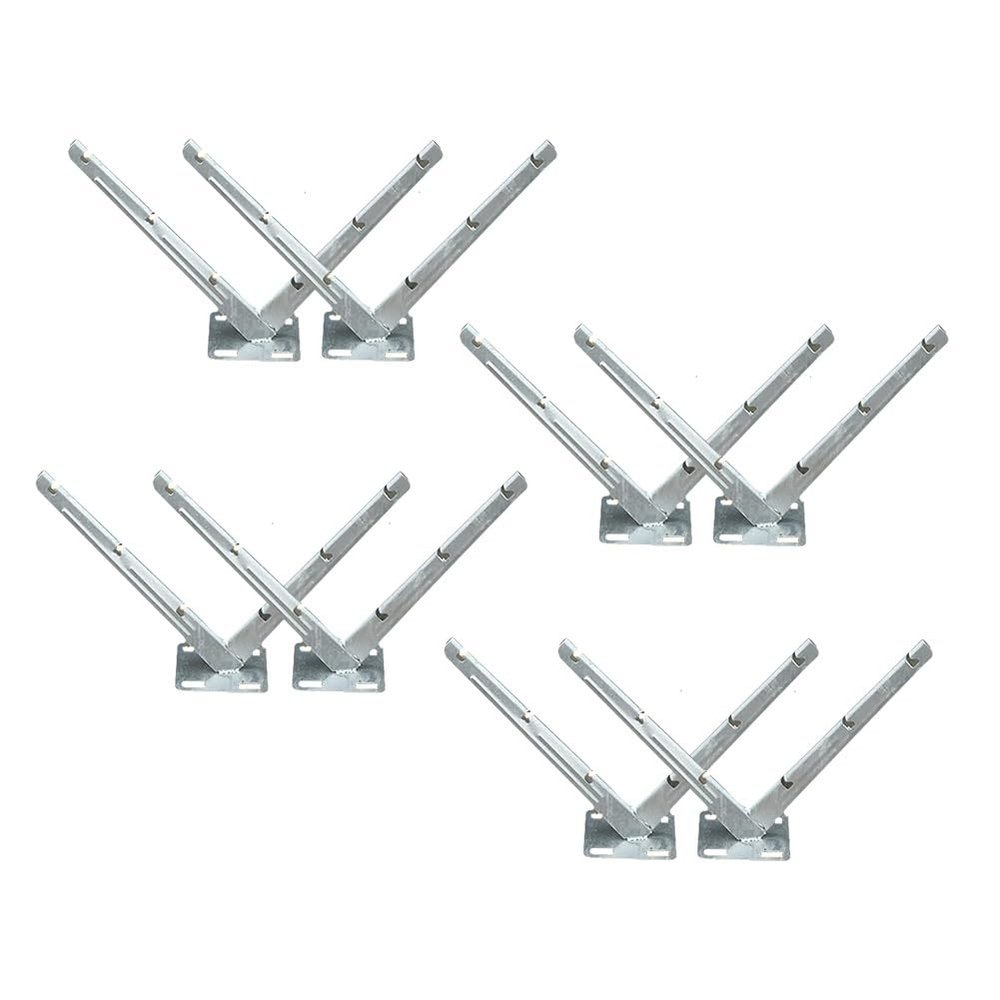 GZHERVICES 4 Pair Razor Wire Bracket, Hot-dip Galvanised V-Bracket, Barb Wire Extension Bracket, Roll Concertina Garden Fence Wire Bracket