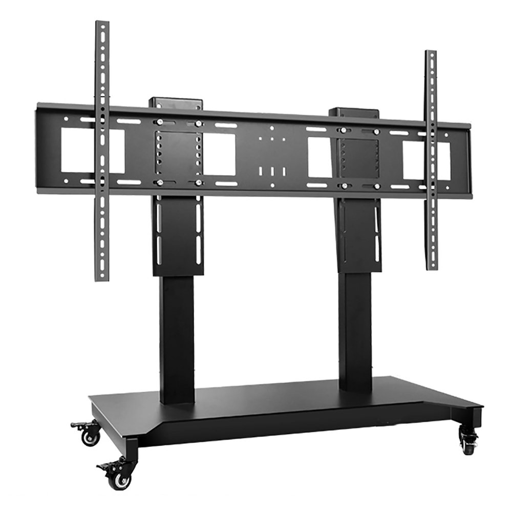 LLINVX Motorized TV Mount, Height Adjustable TV Stand and Wall Mount, Mobile TV Stand Cart On Wheels, Motorized TV Lift, Fits 52-100 Inch Profile TVs(Black)