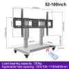 LLINVX Motorized TV Mount, Height Adjustable TV Stand and Wall Mount, Mobile TV Stand Cart On Wheels, Motorized TV Lift, Fits 52-100 Inch Profile TVs(Black) view 2