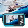Underwater Camera, 4K 56MP Digital with 16X Zoom, Dual Screen 64G Card, Autofocus, Face Detection, 1250mAh Battery for Snorkeling (Blue) view 3