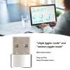 2 Mode Mouse Vibrator, USB Mouse Mover, Mouse Anti Hibernator with On Off Switch Mouse Shaker for Gaming, Meetings and Presentations (Silver) view 2