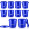 Tioncy 10 Pcs 2 Gallon Plastic Buckets with Lids and Handles,Blue view 1
