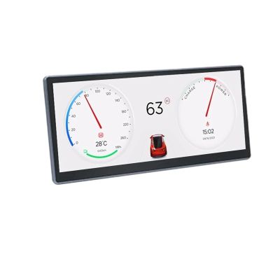 9 Inch Digital Virtual CockpitCompatible with Tesla Model Y and Model 3 2019-2023 Instrument Cluster Performance Speedometer HUD Dashboard(Compatible with AMD CPU)