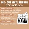 (3Pcs) Girl Mama Sticker Girl Mom Sticker Mom Life Sticker, Perfect for Moms Mama Mothers Grandma Mother's Day Waterproof Vinyl Decal For Books Laptop Phones Tumblers Water Bottles, Size 3 x 2.3 Inch view 3