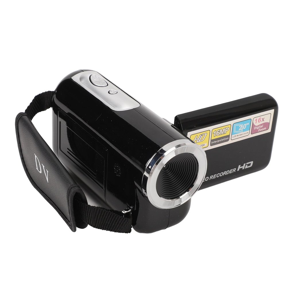 GOWENIC 16MP Camcorder, 1080P 16X Digital Zoom Rotatable Screen Anti Shake Video Camera for Travel, with Loop Recording, Time Watermark and Pause Function