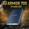 Lexar 4TB Armor 700 Portable SSD, Up to 2000MB/s, USB 3.2 Gen 2x2, Rugged, IP66 Water & Dust Resistance, Compatible w/iPhone 15/16, Cameras, Gaming, External SSD, Dark Blue (LAR700X004T-RNLNU) view 2