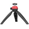 Naroote Tabletop Tripod, Phone Tripod with 1/4in Screw Mobile Phone Mini Desktop Live Selfie Camera Tripod Mini Tripod for Camera for Sports Cameras, Mirrorless Cameras, SLR (Red) view 4