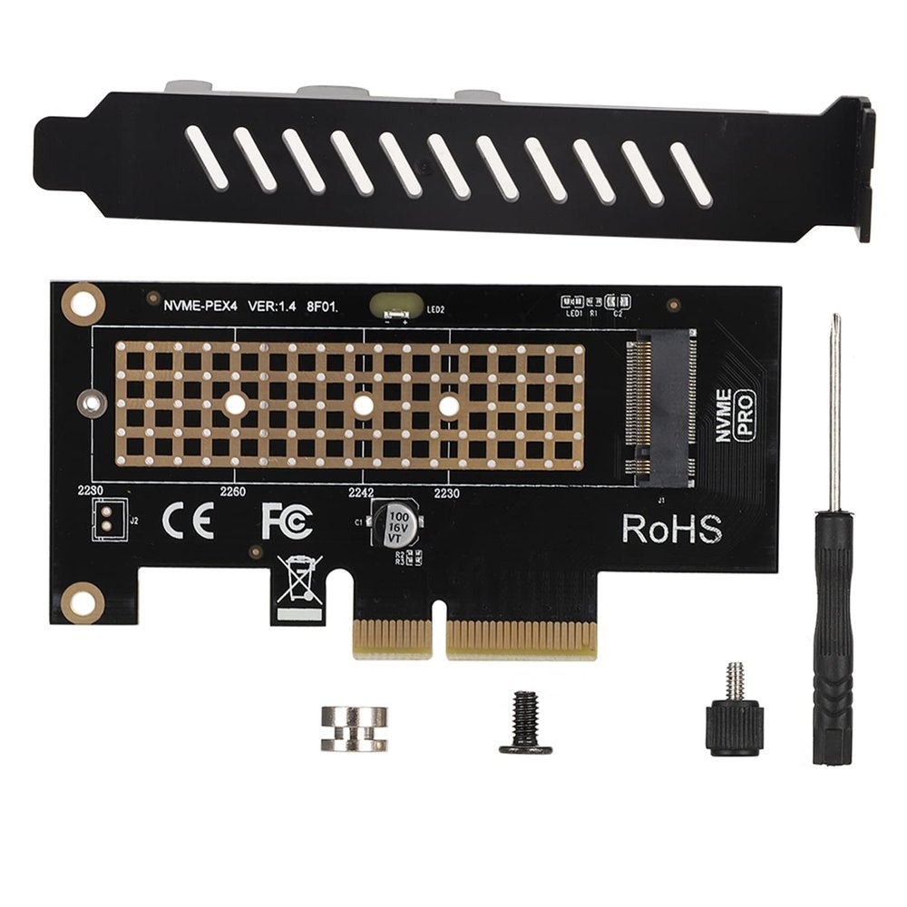 PCIE 3.0 x 4 NVMe Adapter Card with Integrated Enhancement, GEN3 Design for NVMe m.2 SSD, Compatible with PCIE x 4 x 8 x 16 Slots, Upgrade Hard Disk to PCIE