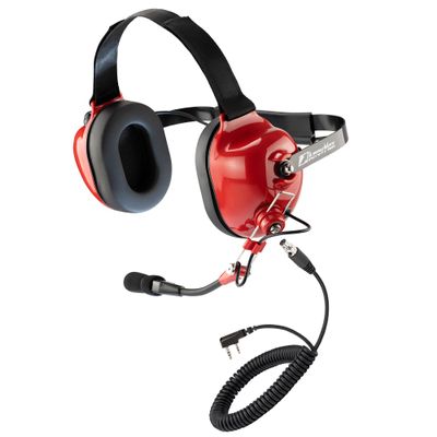 Arrowmax AHDH0033D-RD-SC-K2 Noise Reduction Behind The Head Headset with Adaptor Cable for Two Way Racing Radios Compatible with BaoFeng BTECH UV-5R UV-5RA Kenwood 2-PIN