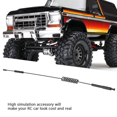 RC Crawler Accessories, RC Car Simulation Antenna Remote Control Vehicle Decoration Simulation Antenna Black Metal for -4 RC Crawler Car (Length 290MM)