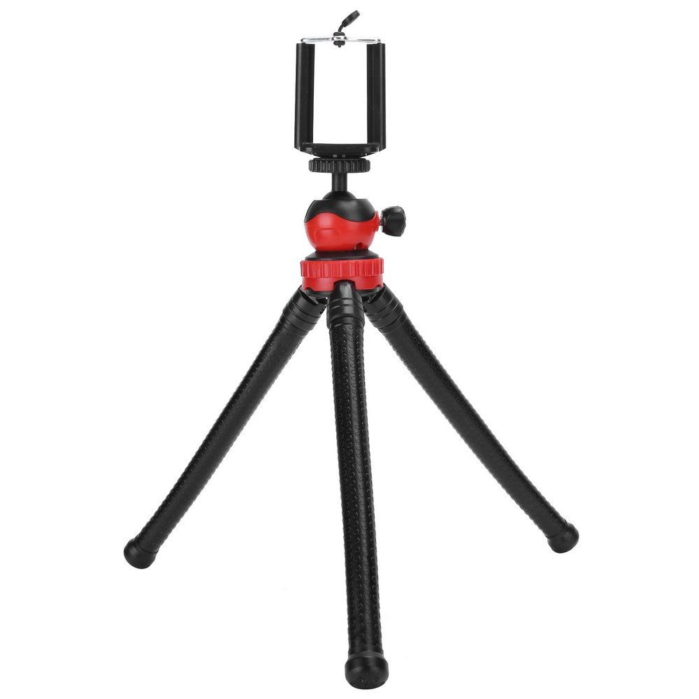11.8inch Phone Tripod, 2-in-1 Selfie Stick Tripod Portable Flexible Rubber Octopus Tripod Stand Bracket, Video Shooting Equipment for Camera and Smart Phone