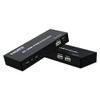 ENS HDMI KVM USB Extender, up to 150FT, Pair of Transmitter and Receiver, CAT5E, CAT6, 1080P and 4K, Long Distance Transmission with USB 2.0 Ports for Remote Keyboard & Mouse Control view 1