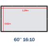 GJPXFR Projection Screen Anti Crease, Manual Portable Movie Screen Lightweight and Compact, Video Projector Screen Black Masking Border(60inch,16:10) view 2