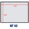 GJPXFR Projection Screen Anti Crease, Manual Portable Movie Screen Lightweight and Compact, Video Projector Screen Black Masking Border(60inch,4:3) view 2