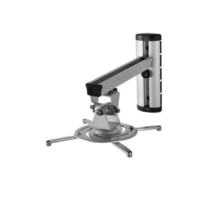 LHXEQJAM PR03 Aluminum Alloy 360 Degree Projector Wall Mount Full Motion Retractable Projector Hanger(Silver)