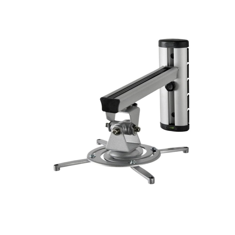 LHXEQJAM PR03 Aluminum Alloy 360 Degree Projector Wall Mount Full Motion Retractable Projector Hanger(Silver)