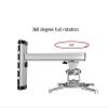 LHXEQJAM PR03 Aluminum Alloy 360 Degree Projector Wall Mount Full Motion Retractable Projector Hanger(Silver) view 3