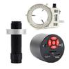 ZTBH Microscope Accessories Kit 4K 1080P 60FPS 55MP HDMI USB Type C Microscope Camera 100X 130X 180X 300X 200X 500X C Mount Lens w/Microscope Light for Zoom Image Acquisition(130X Lens LED Light) view 1