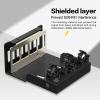 PBAEGAV Patch Panel 4 Port Keystone Network Blank Patch Panel UTP/STP Compatible with LC/SC/ST/FC/USB/HDMI Keystone Jack for Desk Mount Home Ethernet Termination Box (1U 4 Port) view 2