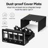 PBAEGAV Patch Panel 4 Port Keystone Network Blank Patch Panel UTP/STP Compatible with LC/SC/ST/FC/USB/HDMI Keystone Jack for Desk Mount Home Ethernet Termination Box (1U 4 Port) view 3