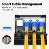 PBAEGAV Patch Panel 4 Port Keystone Network Blank Patch Panel UTP/STP Compatible with LC/SC/ST/FC/USB/HDMI Keystone Jack for Desk Mount Home Ethernet Termination Box (1U 4 Port) view 4