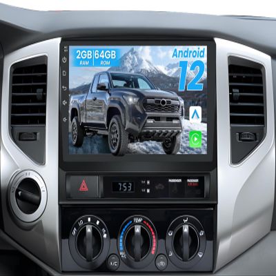 4Core+64GB Car Radio for Toyota Tacoma 2005-2015: Upgrade Stereo Replacement 9" 1280 * 800 HD Touchscreen with Carplay Android Auto - 5GWiFi GPS FM Bluetooth Backup Camera SWC