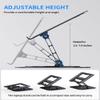 Adjustable Computer Stand with 360 Rotating Base, Ergonimic Foldable Laptop Riser for Desk Compatible with MacBook Pro/Air Notebook up to 16 Inches, Silver (Black) view 3