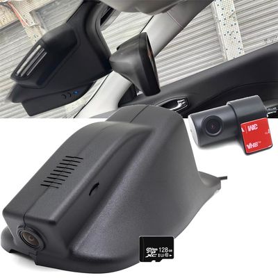 AutoBora Plug and Play Car Video Recorder Night Vision UHD 4K 2160P DVR Dash Cam Camera for Jeep Compass MP 552 2017 2018 2019 2020 2021 2022 2023 2024 (128GB, Front 4K+Rear 1080P)