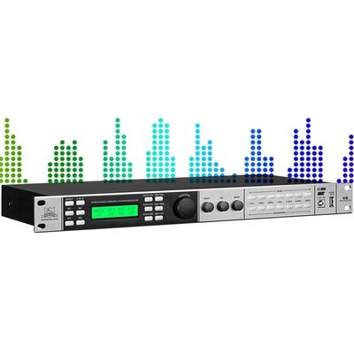 Professional Audio Equalizers,16-Band Stereo Graphic EQ, 15 Custom Effects, PC Debugging, 3-Stage Digital Feedback Suppressor, 7-Segment 3D Pitch Shifting, for Recording Studio