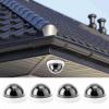 Dome Simulation Camera Screw Kit, Dummy Fake Security CCTV Cameras with Flashing Red Light, Tool for Indoor Outdoor Home Business (White) view 2