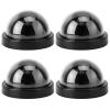 Dome Simulation Camera Screw Kit, Dummy Fake Security CCTV Cameras with Flashing Red Light, Tool for Indoor Outdoor Home Business (Black) view 2