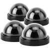 Dome Simulation Camera Screw Kit, Dummy Fake Security CCTV Cameras with Flashing Red Light, Tool for Indoor Outdoor Home Business (Black) view 3