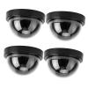 Dome Simulation Camera Screw Kit, Dummy Fake Security CCTV Cameras with Flashing Red Light, Tool for Indoor Outdoor Home Business (Black) view 4
