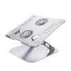 Aluminum Alloy USB Lnterface Laptop Stand Dual Fan Radiator Foldable Cooling Base Bracket Mute Notebook Computer Bracket view 1