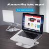Aluminum Alloy USB Lnterface Laptop Stand Dual Fan Radiator Foldable Cooling Base Bracket Mute Notebook Computer Bracket view 2