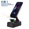 Cell Phone Stand with Wireless Bluetooth Speaker, LED, Anti-Slip Base HD Surround Sound,Perfect for Home/Outdoor with Bluetooth Speaker for Desk Compatible with iPhone/ipad/Android,Gifts for Men Women view 2