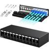 PBAEGAV Patch Panel 12 Port 1U UTP/STP Blank Keystone Patch Panel Compatible with LC/SC/ST/FC/USB/HDMI Keystone Jack for Desk Mount Home Ethernet Termination Box (1U 12 Port) view 1