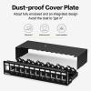 PBAEGAV Patch Panel 12 Port 1U UTP/STP Blank Keystone Patch Panel Compatible with LC/SC/ST/FC/USB/HDMI Keystone Jack for Desk Mount Home Ethernet Termination Box (1U 12 Port) view 3