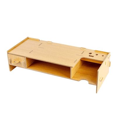 Computer Radiator Computer Stand Display Heightening Base Simple Desktop Computer Monitor Laptop Heightening Base Bracket Office Storage Rack Laptop Stand (Color : Natural)