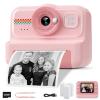 HiMont Kids Camera Instant Print, 1080P HD Instant Print Camera for Kids with 3 Rolls Print Paper & 32GB Card, Selfie Digital Camera for Kid, Ideal Kid Toys Gifts for Boys & Girls Age 3-14 (Pink) view 1