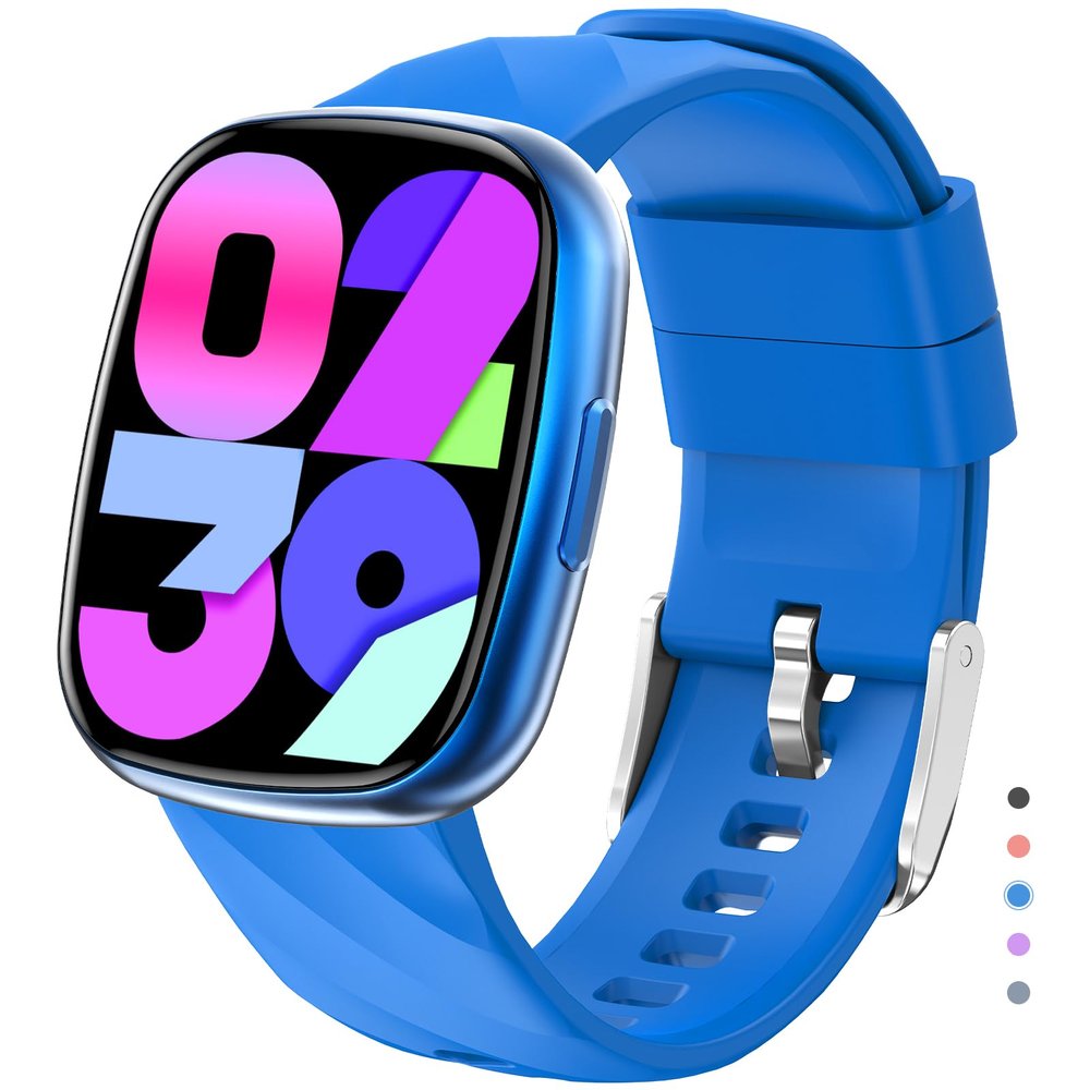 AYATAHA Smart Watch for Kids, Kids Fitness Tracker Watch for Boys Girls Ages 5-15, Activity Tracker, Heart Rate Sleep Monitor, IP67 Waterproof, Pedometer, Sport Modes, Puzzle Game, S60K Blue