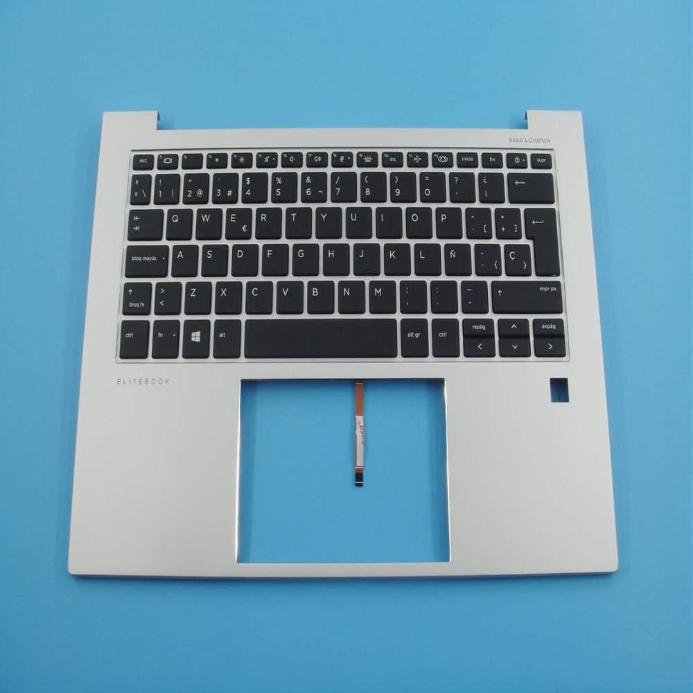Bayjebu Parts for HP Elitebook 840 845 G9 14.0" Palmrest Keyboard Bezel Spanish Backlit Silver N09058-071